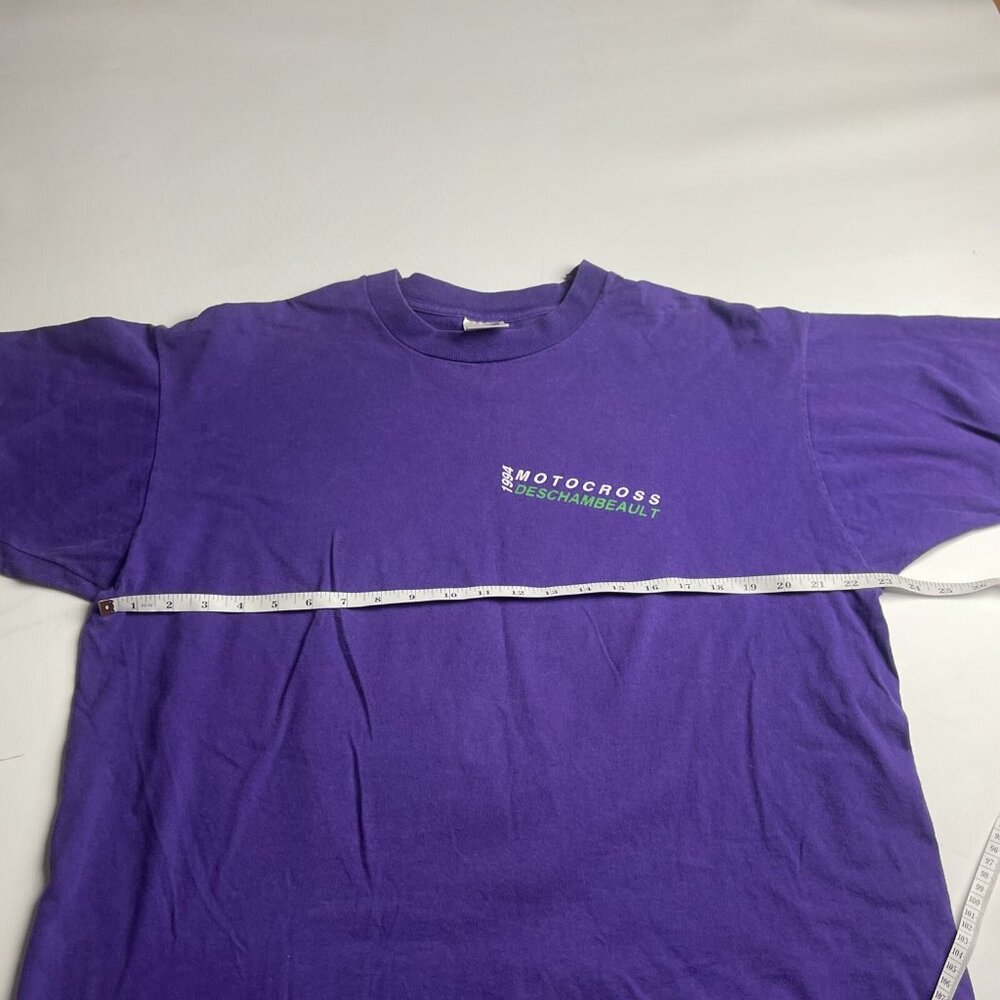 VTG 1994 Motocross Racing Purple Shirt Mens XL Canada Made (Read) - Picture 12 of 14